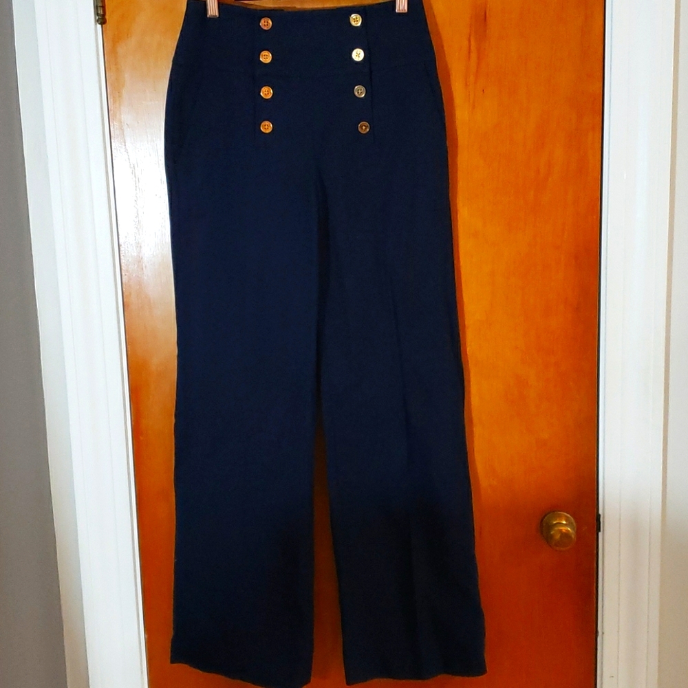 Ralph Lauren highwaisted navy pants